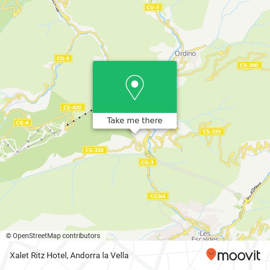 mapa Xalet Ritz Hotel