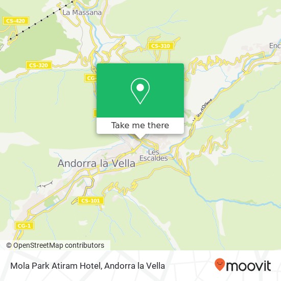 mapa Mola Park Atiram Hotel