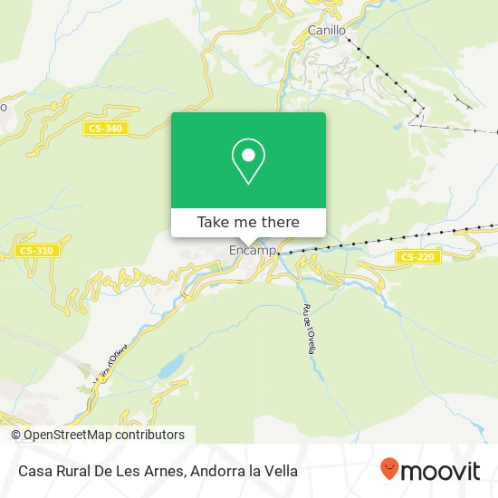 mapa Casa Rural De Les Arnes