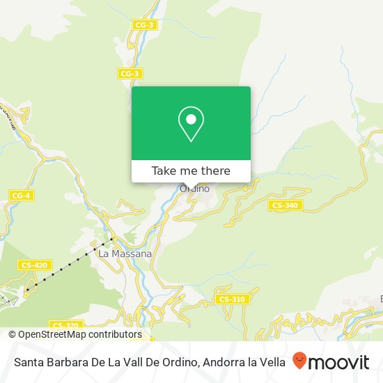 mapa Santa Barbara De La Vall De Ordino