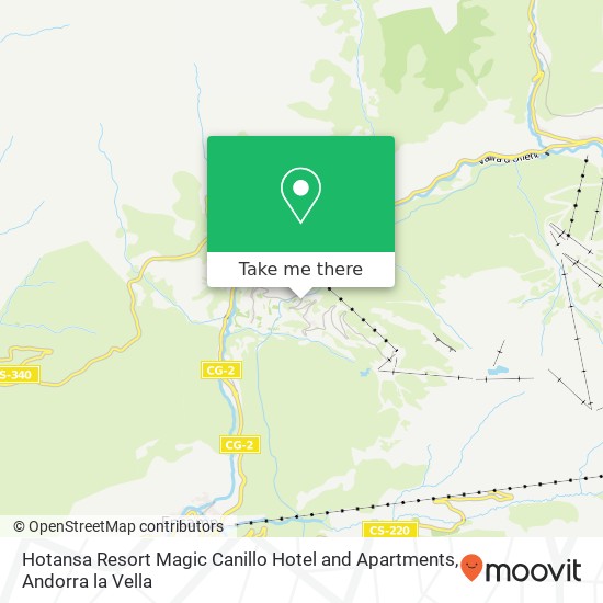 mapa Hotansa Resort Magic Canillo Hotel and Apartments