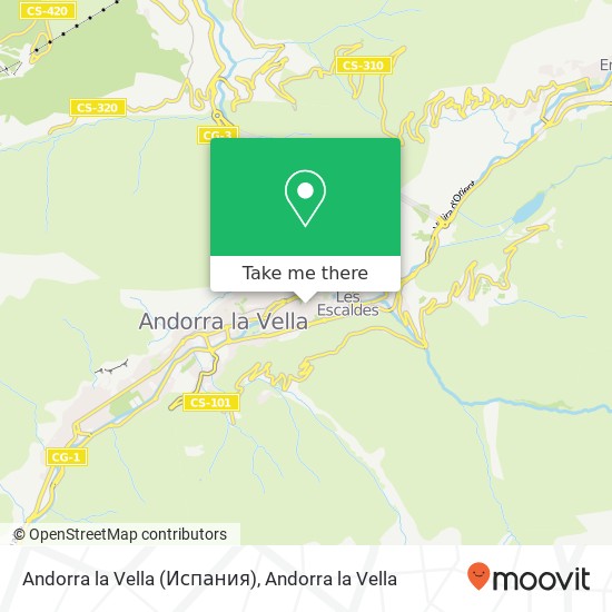 mapa Andorra la Vella (Испания)