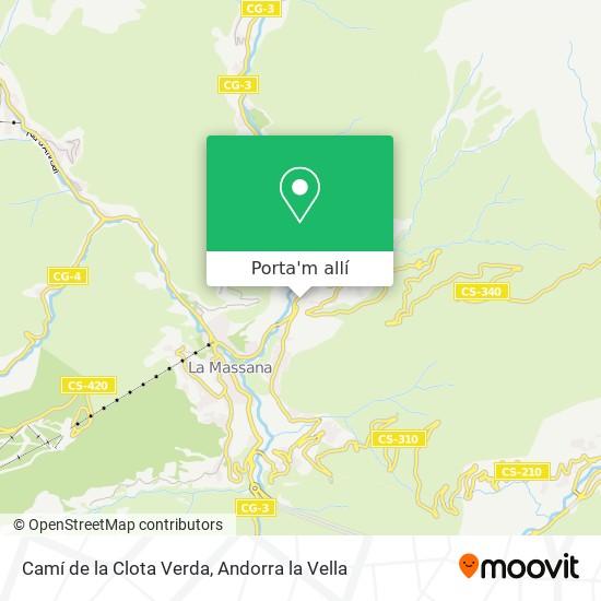 mapa Camí de la Clota Verda