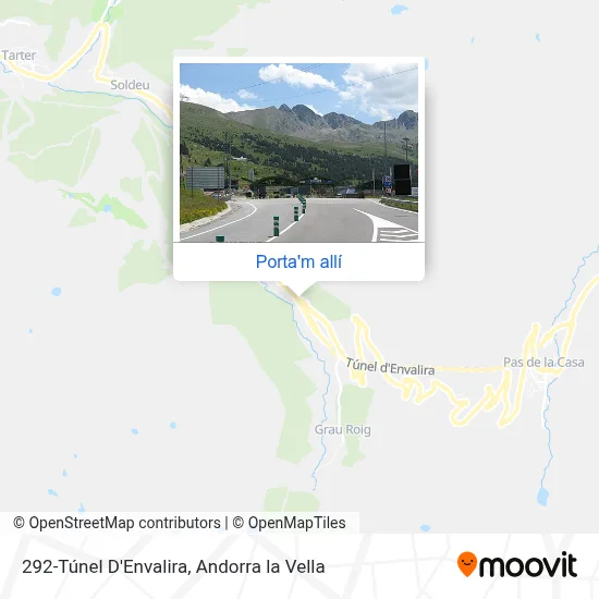 mapa 292-Túnel D'Envalira