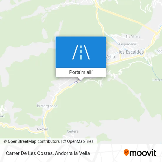 mapa Carrer De Les Costes