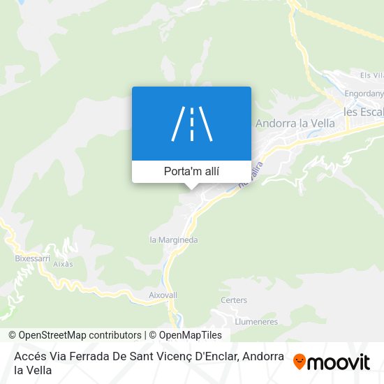 mapa Accés Via Ferrada De Sant Vicenç D'Enclar