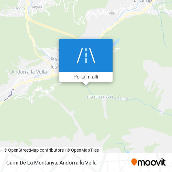 mapa Camí De La Muntanya
