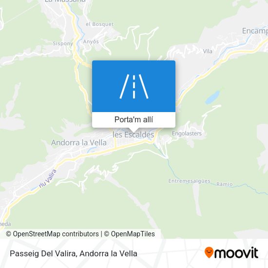 mapa Passeig Del Valira