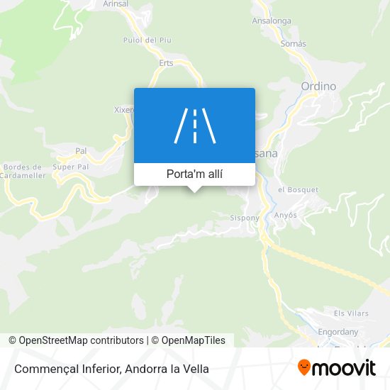 mapa Commençal Inferior
