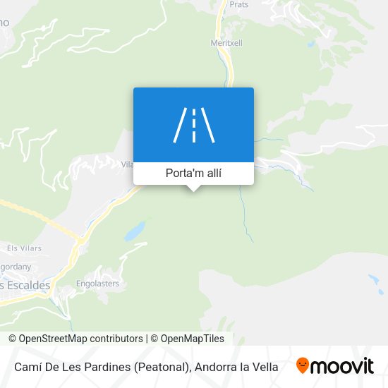 mapa Camí De Les Pardines (Peatonal)