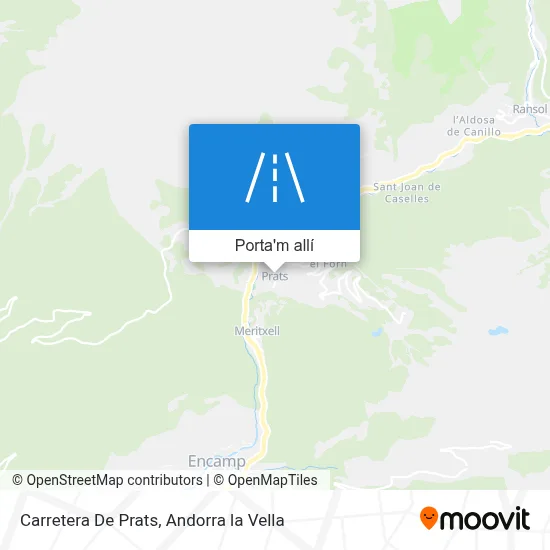 mapa Carretera De Prats