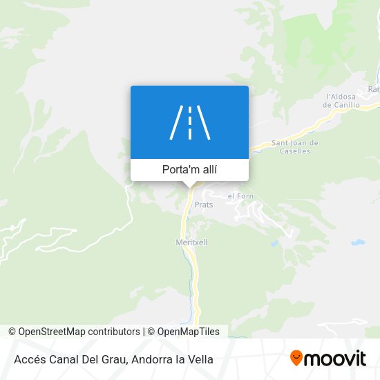mapa Accés Canal Del Grau