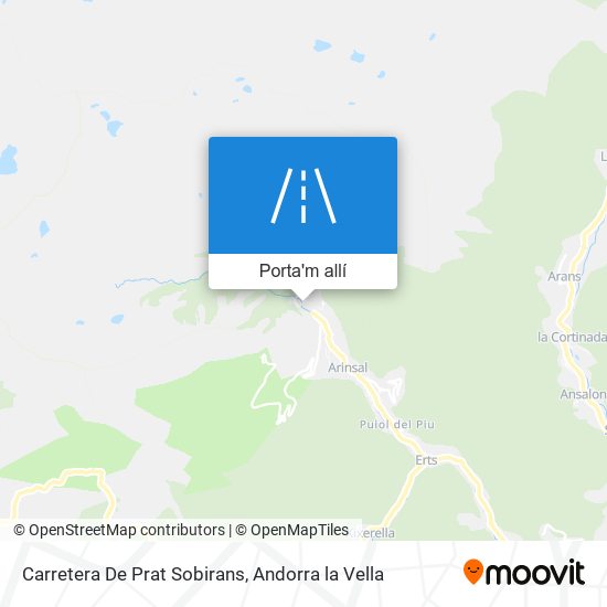 mapa Carretera De Prat Sobirans
