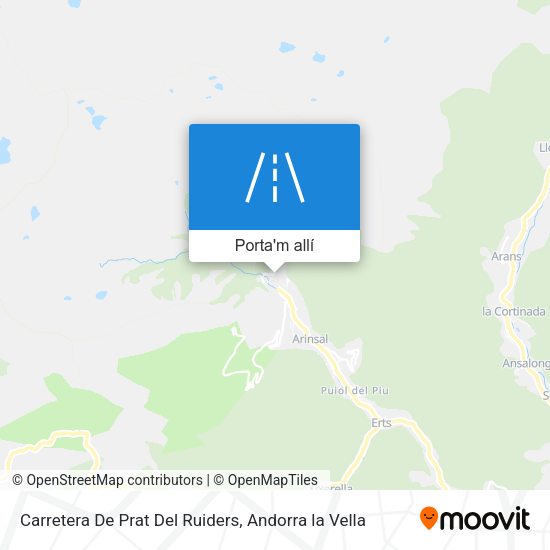 mapa Carretera De Prat Del Ruiders