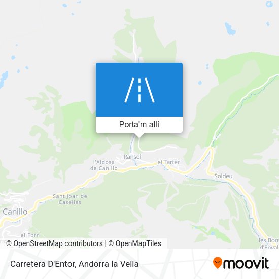 mapa Carretera D'Entor