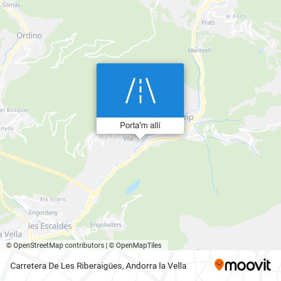 mapa Carretera De Les Riberaigües