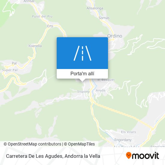 mapa Carretera De Les Agudes