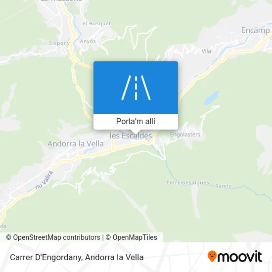 mapa Carrer D'Engordany