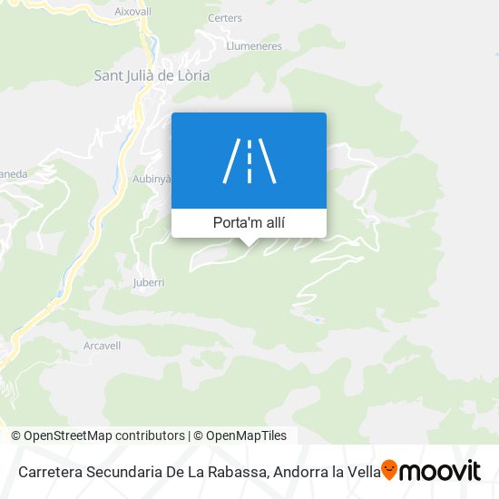 mapa Carretera Secundaria De La Rabassa