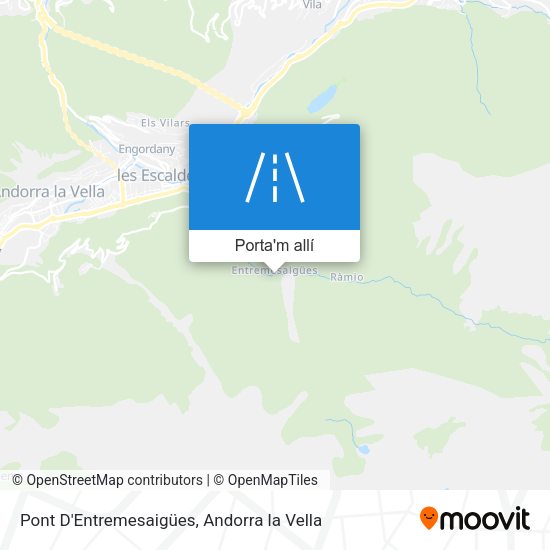 mapa Pont D'Entremesaigües