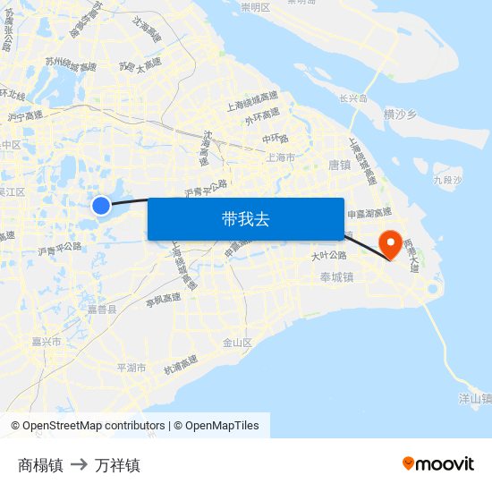 商榻镇 to 万祥镇 map