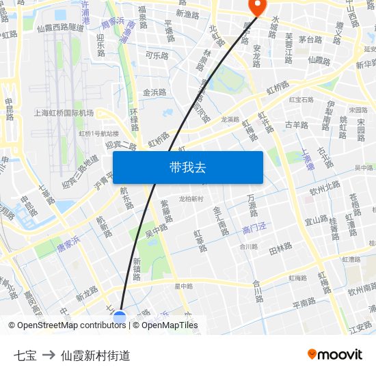 七宝 to 仙霞新村街道 map