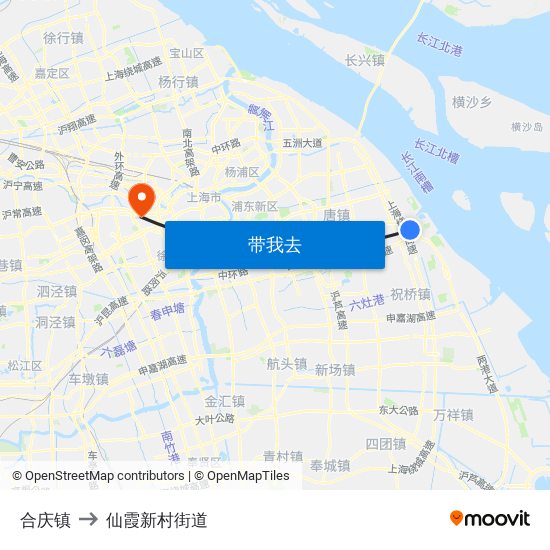 合庆镇 to 仙霞新村街道 map