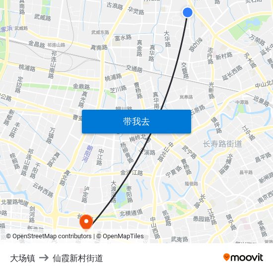 大场镇 to 仙霞新村街道 map