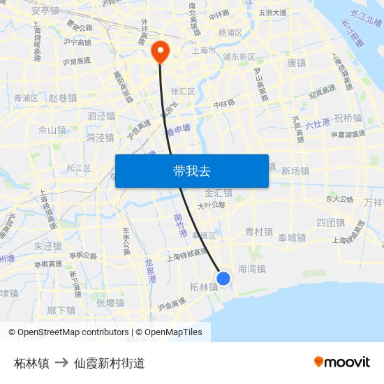 柘林镇 to 仙霞新村街道 map
