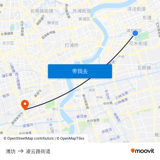 潍坊 to 凌云路街道 map