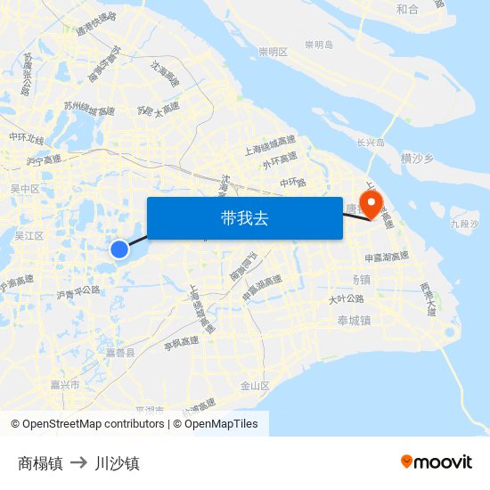 商榻镇 to 川沙镇 map