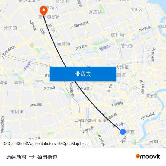 康建新村 to 菊园街道 map