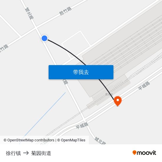 徐行镇 to 菊园街道 map