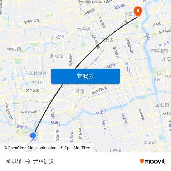 柳港镇 to 龙华街道 map