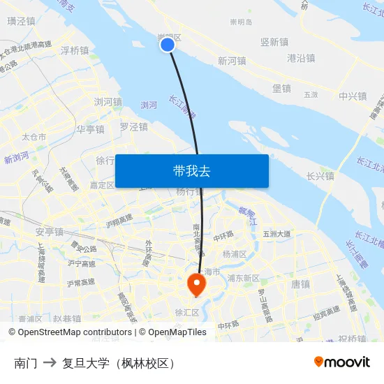 南门 to 复旦大学（枫林校区） map