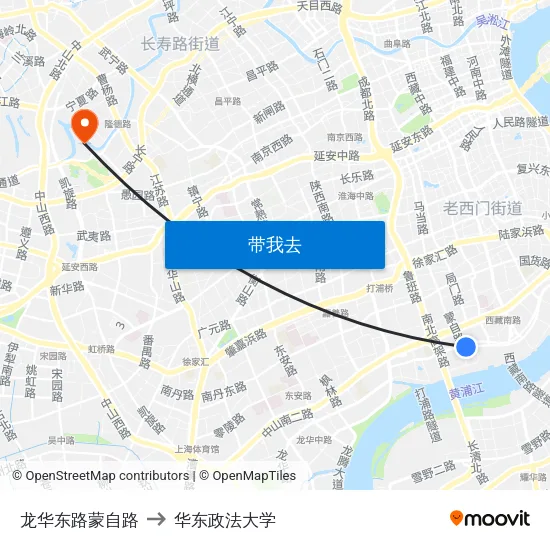 龙华东路蒙自路 to 华东政法大学 map
