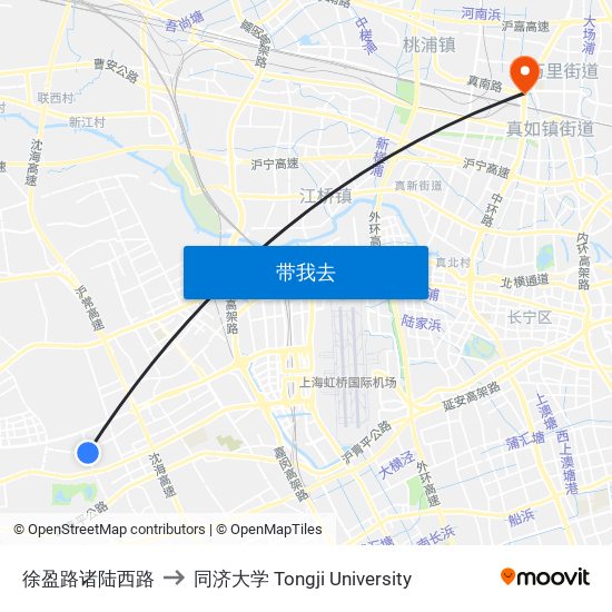 徐盈路诸陆西路 to 同济大学 Tongji University map