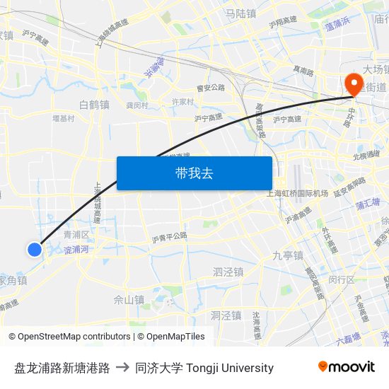 盘龙浦路新塘港路 to 同济大学 Tongji University map