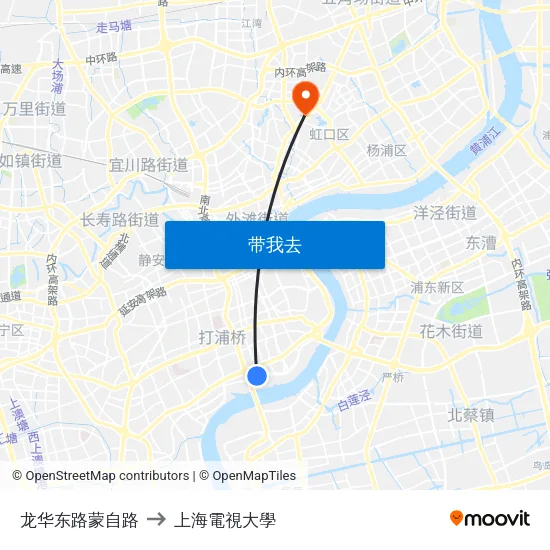 龙华东路蒙自路 to 上海電視大學 map