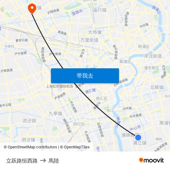 立跃路恒西路 to 馬陸 map