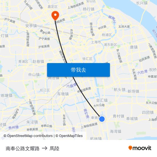 南奉公路文耀路 to 馬陸 map