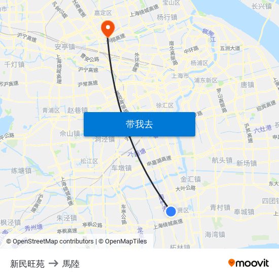 新民旺苑 to 馬陸 map