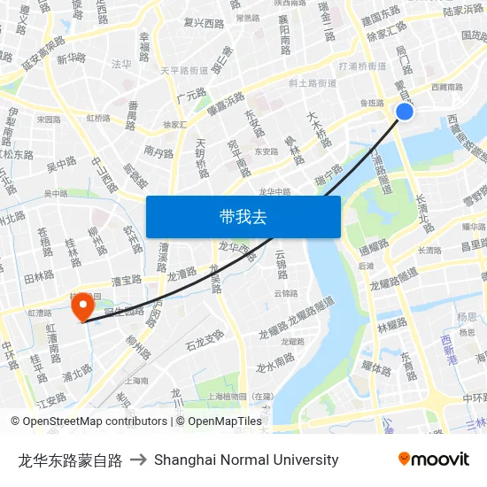 龙华东路蒙自路 to Shanghai Normal University map