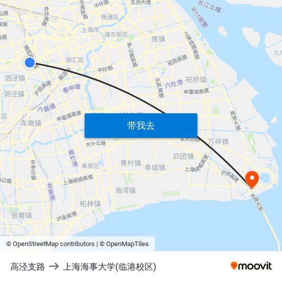 高泾支路 to 上海海事大学(临港校区) map