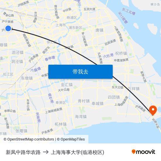 新凤中路华农路 to 上海海事大学(临港校区) map