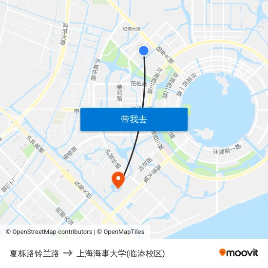 夏栎路铃兰路 to 上海海事大学(临港校区) map