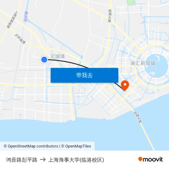 鸿音路彭平路 to 上海海事大学(临港校区) map