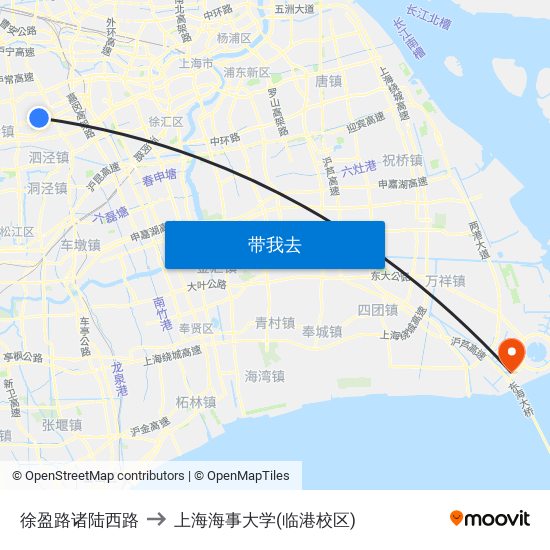 徐盈路诸陆西路 to 上海海事大学(临港校区) map