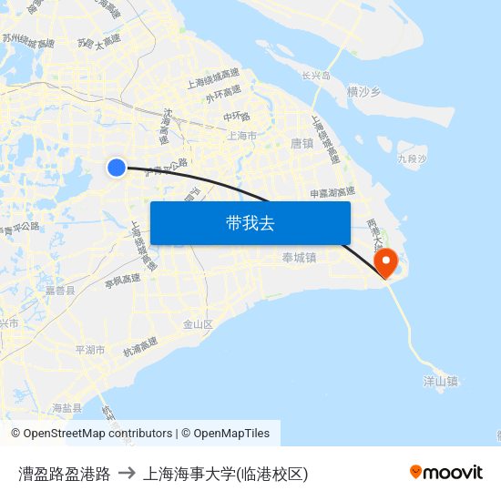 漕盈路盈港路 to 上海海事大学(临港校区) map