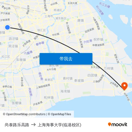 尚泰路乐高路 to 上海海事大学(临港校区) map